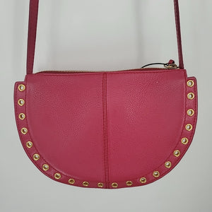 SEE BY CHLOE Fuchsia Gold Leather Grommets Crossbody Purse