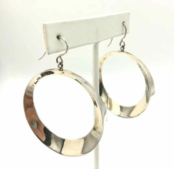 Sterling Silver Circle Drop ss Earrings