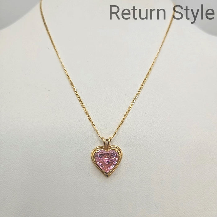 Pink 14K Gold Heart 14k-Necklace