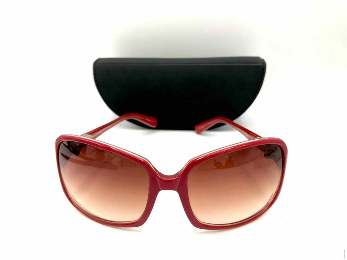 OLIVER PEOPLES Red Pre Loved AS IS Ombre Sunglasses w/case