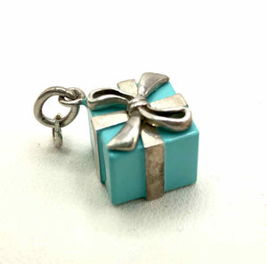 TIFFANY Blue Sterling Silver SS Charm