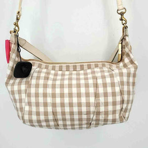 HAMMITT Tan White Gold Checkered Crossbody Purse