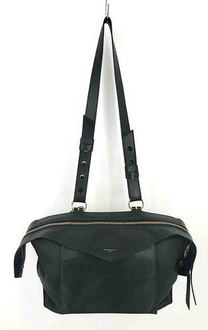 GIVENCHY Black Leather Pre Loved Satchel Purse