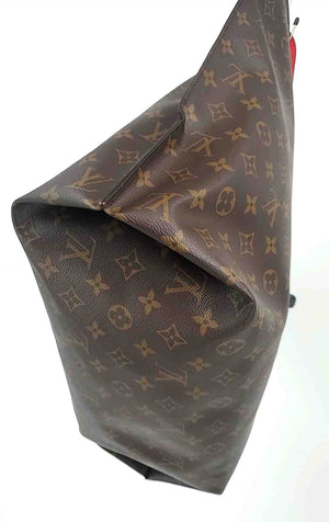 LOUIS VUITTON Brown Tan Monogram Tote 21" 7" 14" Purse