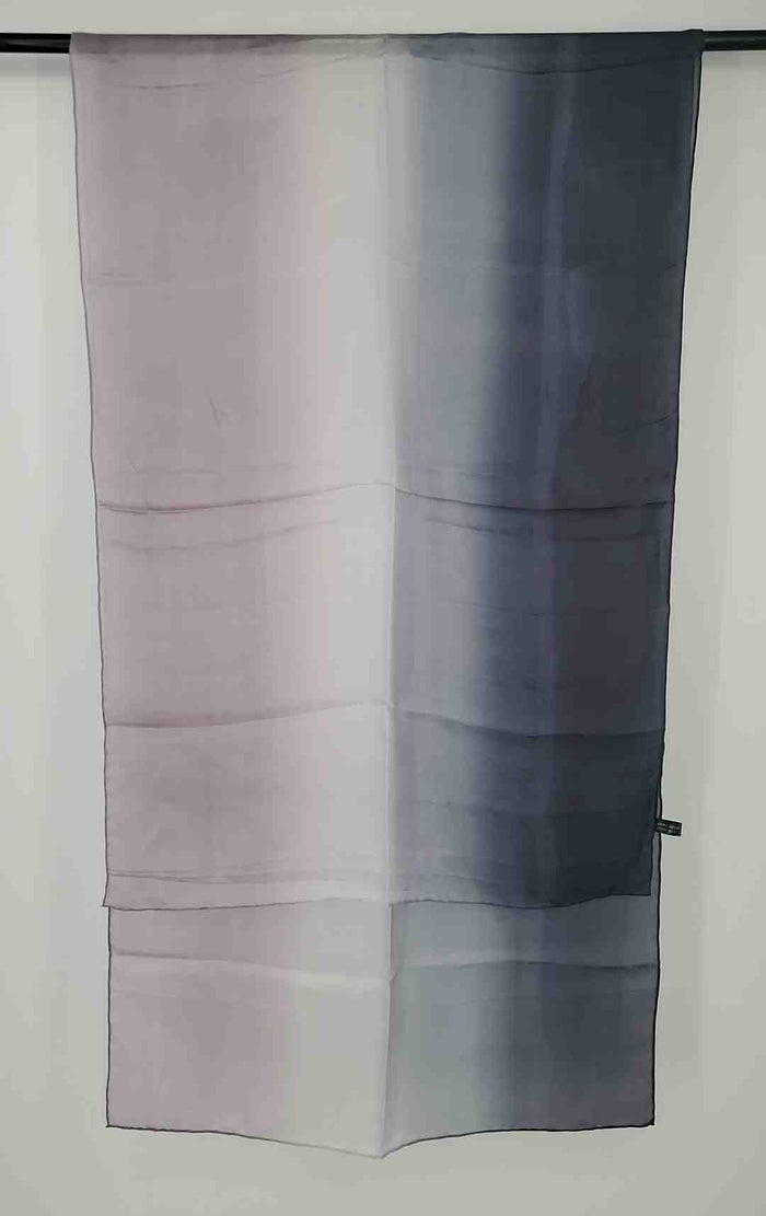 Gray Silk Pre Loved Ombre Lavender Scarf