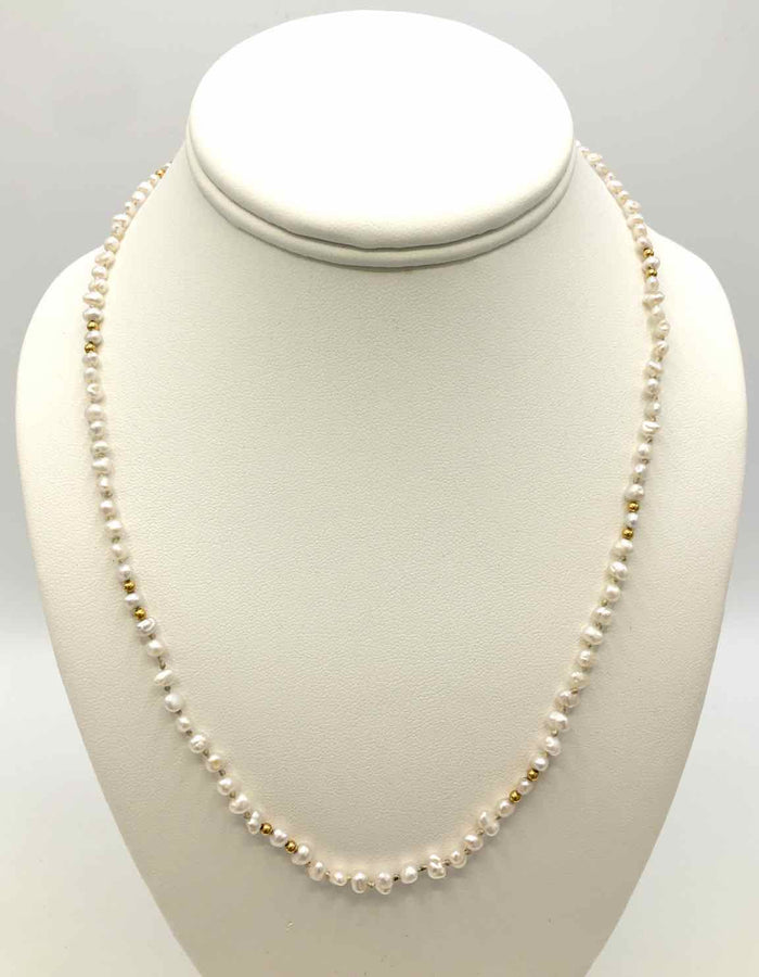 White Pearl 14k Gold Graduated 18" 14k-Necklace