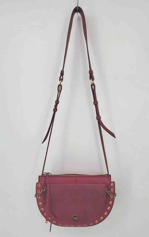 SEE BY CHLOE Fuchsia Gold Leather Grommets Crossbody Purse