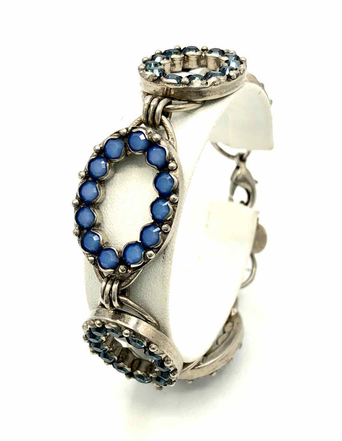 Sorrelli Blue Silvertone Crystal Ovals Bracelet