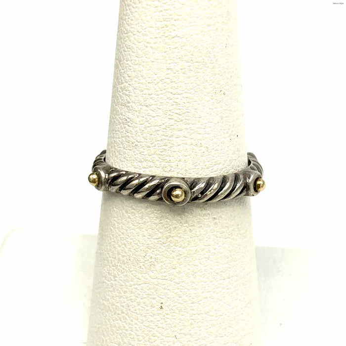 Silver Goldtone ss Ring sz7