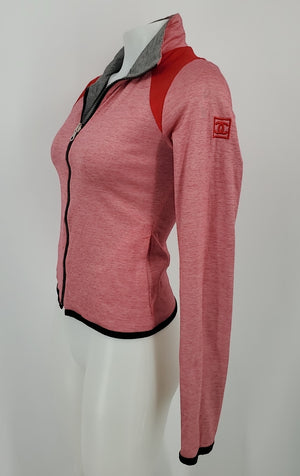 CHANEL Black & Red White Cotton Made in Italy Reversible Activewear Jacket