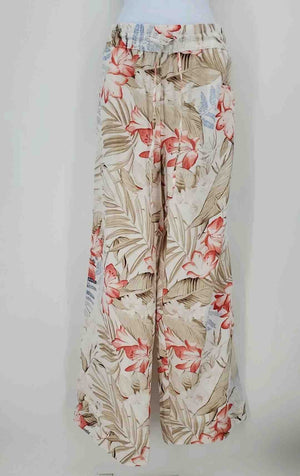 TOMMY BAHAMA White & Red Beige Multi Linen Floral Shirt Pants Set