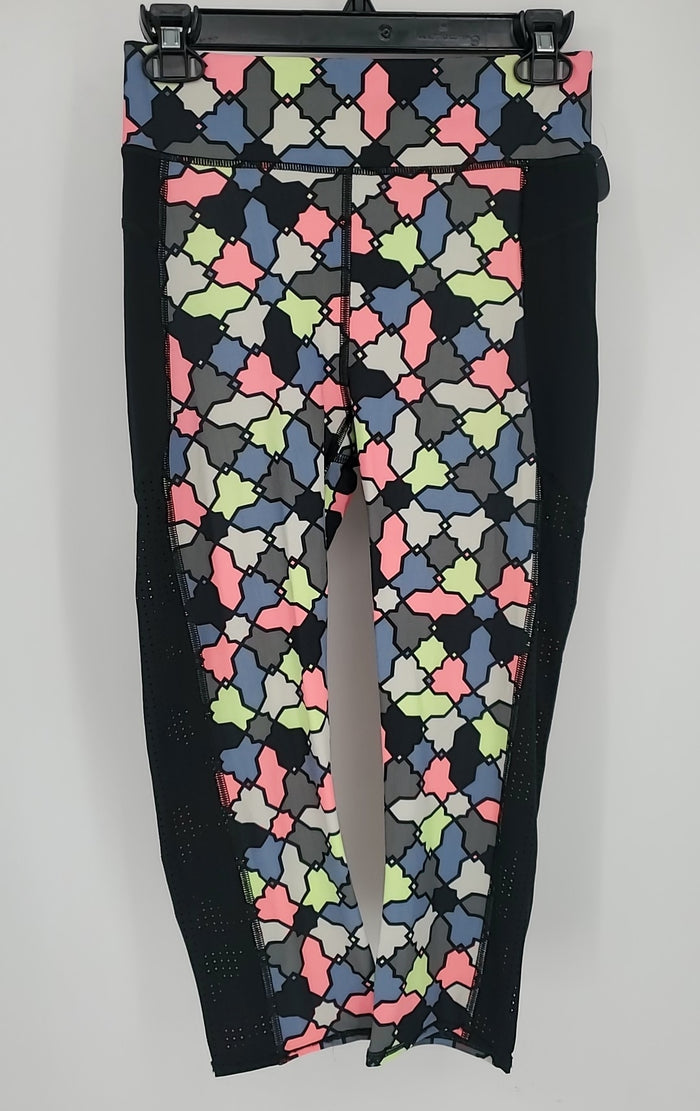 SWEATY BETTY Black & Gray Green Multi Print Legging Activewear Bottoms