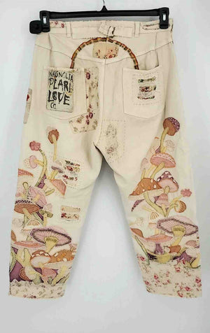 MAGNOLIA PEARL Beige Pink Multi Patches Pants