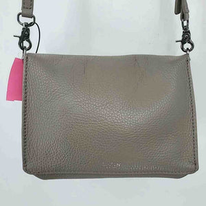 BOTKIER Taupe Gunmetal Leather Pre Loved Crossbody 8.5" 3" 7" Purse