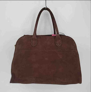 THE ROW Brown Suede Leather Pre Loved Tote Purse