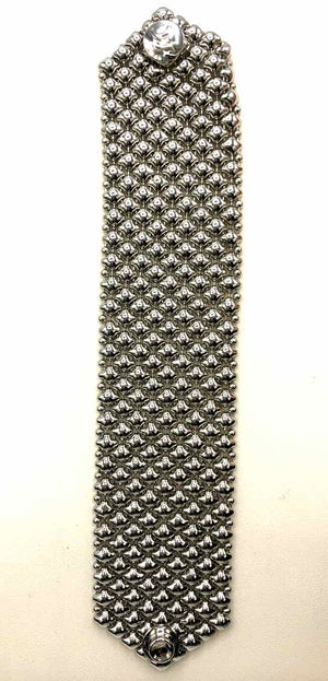 Sergio Gutierrez Silver Plated Mesh Bracelet