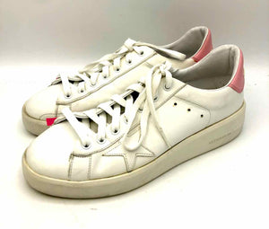 GOLDEN GOOSE White Pink Leather Made in Italy Sneaker Shoes