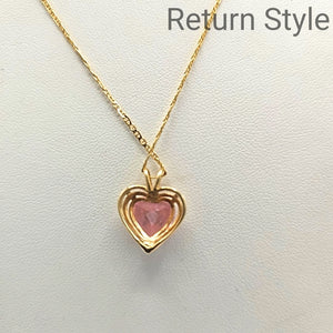 Pink 14K Gold Heart 14k-Necklace