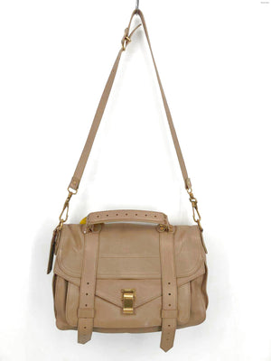 PROENZA SCHOULER Beige Gold Leather Satchel Purse