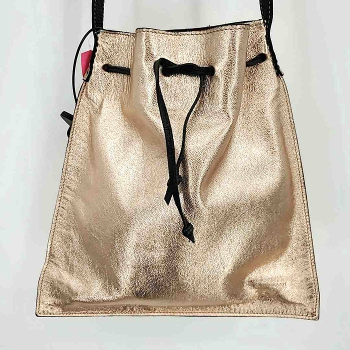 JUTTA NEUMANN Rose Gold Metallic Pre Loved Crossbody Purse