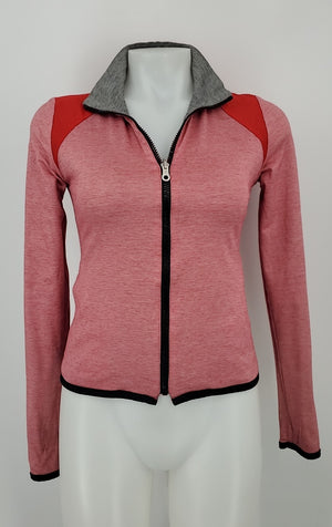 CHANEL Black & Red White Cotton Made in Italy Reversible Activewear Jacket