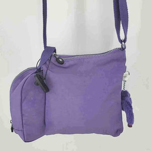 KIPLING Purple Gray Nylon Crossbody w/Pouch Purse Set