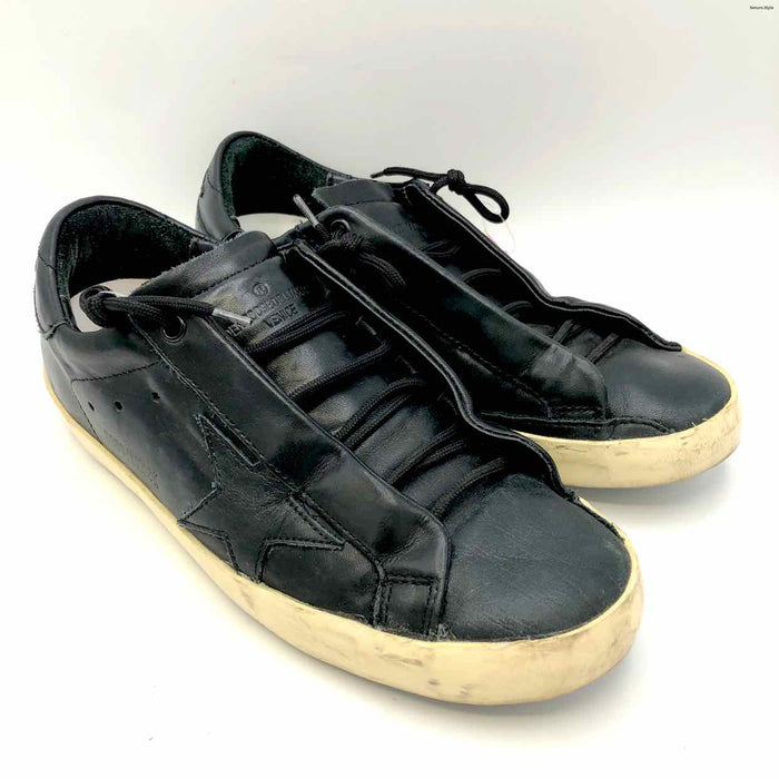 GOLDEN GOOSE Black White Leather Made in Italy Sneaker Shoes