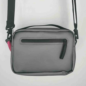 RAINS Gray Black Pre Loved Crossbody Purse