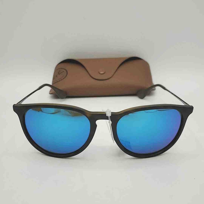 RAY BAN Dk Brown Blue Mirrored Sunglasses w/case