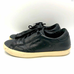 GOLDEN GOOSE Black White Leather Made in Italy Sneaker Shoes