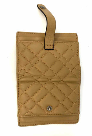 KURT GEIGER Beige Leather Quilted Fold Over Wallet