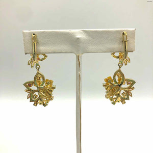 Green Yellow Multi Gold Plate Sterling Silver ss Earrings