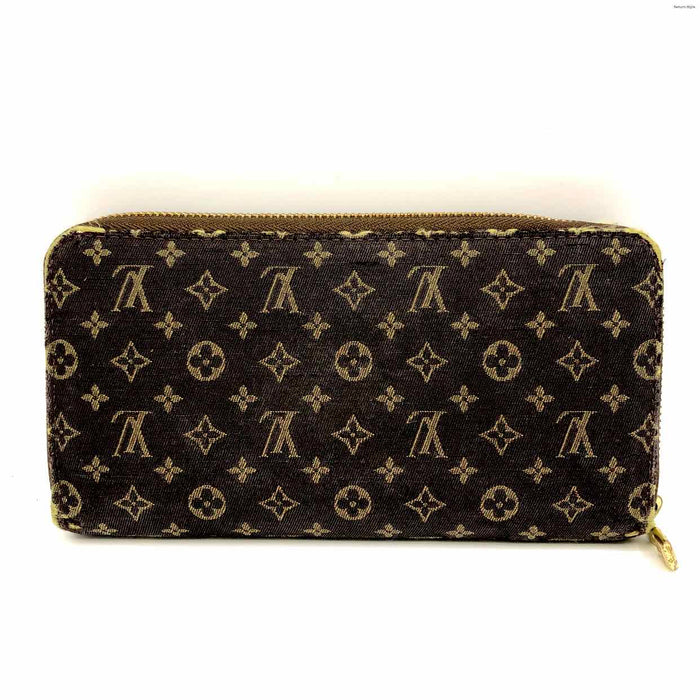 LOUIS VUITTON Brown Beige Pre Loved AS IS Monogram Zip Around Wallet