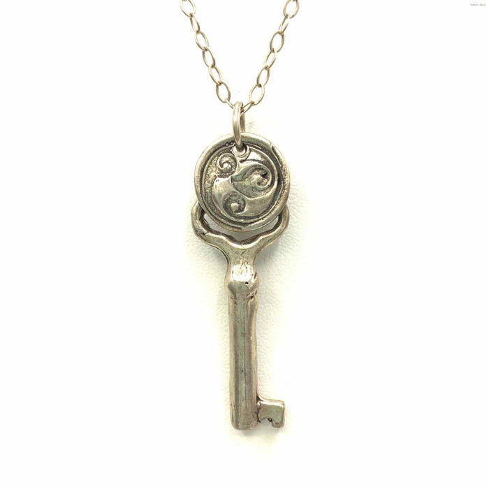 Sterling Silver Chain Key 22" ss Necklace