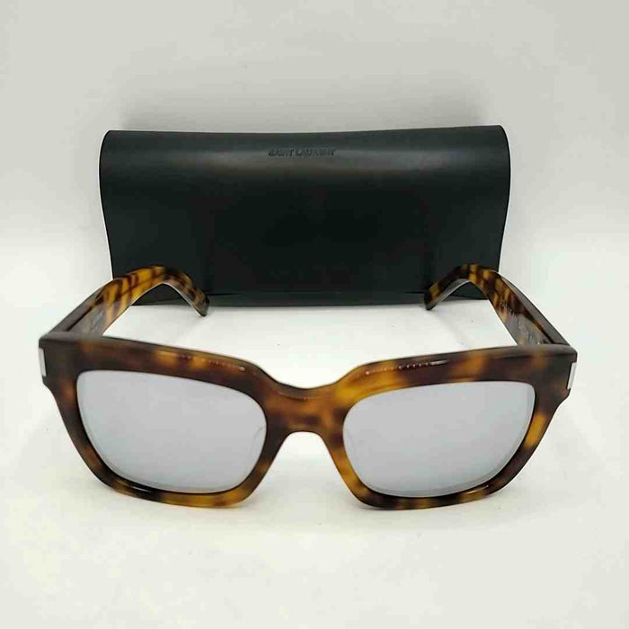 SAINT LAURENT Tan Brown Pre Owned Tortoise Sunglasses