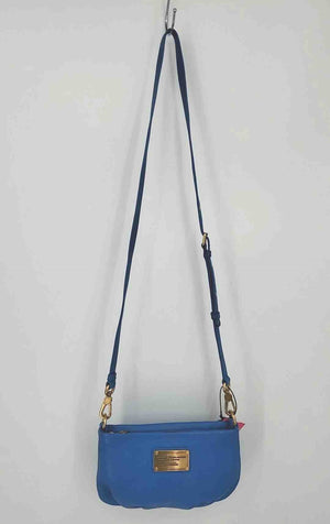 MARC BY MARC JACOBS Blue Gold Pebbled Leather Small Crossbody Purse