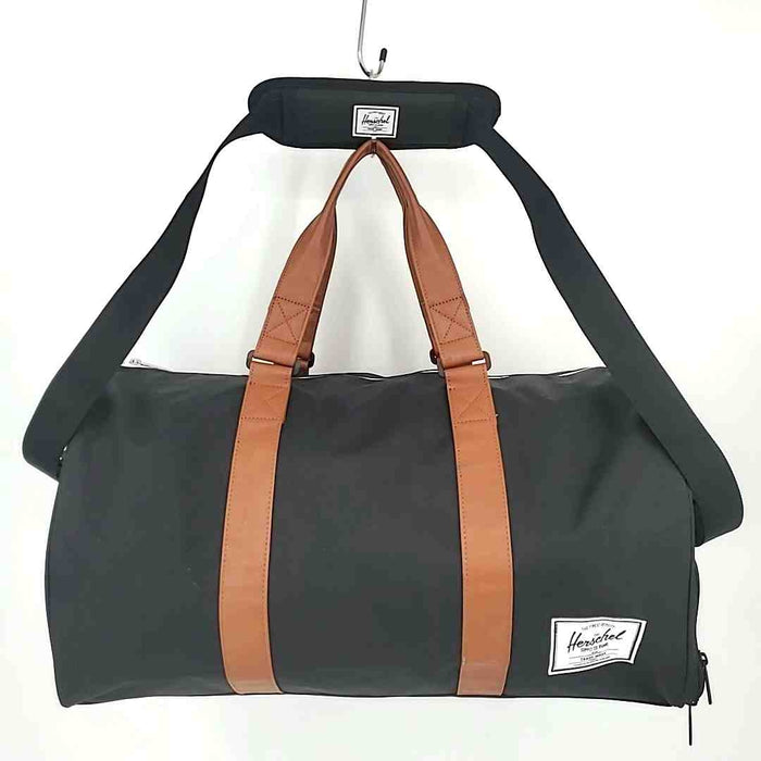 HERSCHEL Black Brown Canvas Duffle Purse