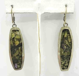 Green Dangle ss Earrings