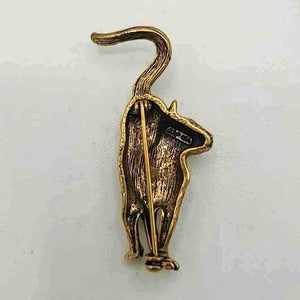 Goldtone Cat Brooch