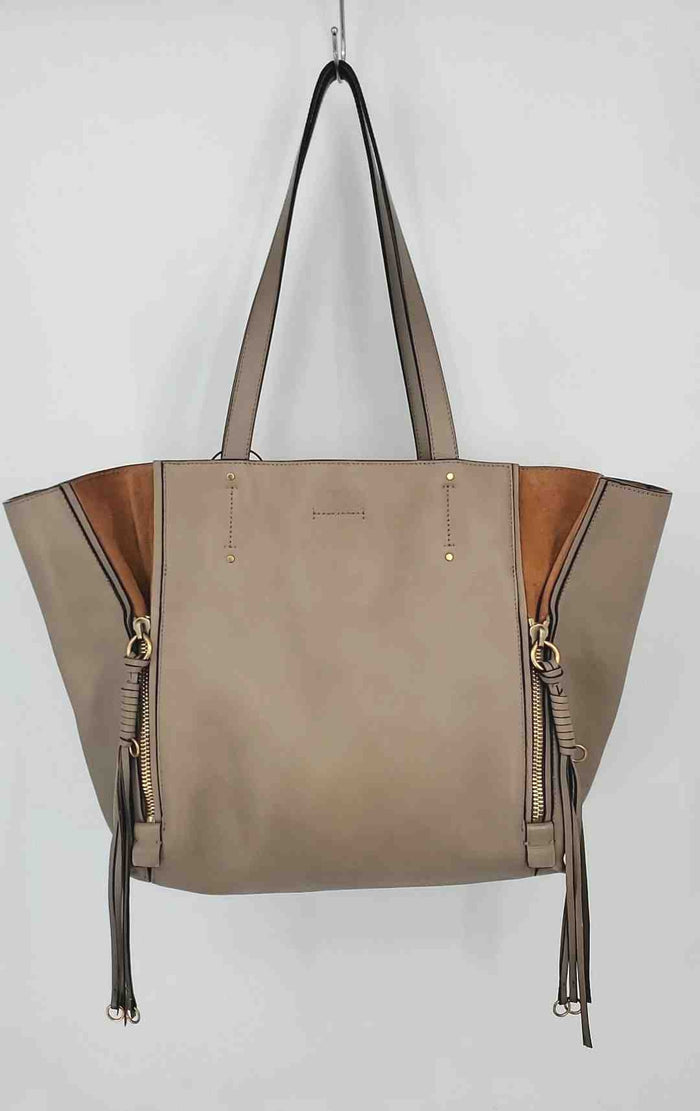 CHLOE Taupe Tan Leather Pre Loved Tote Purse