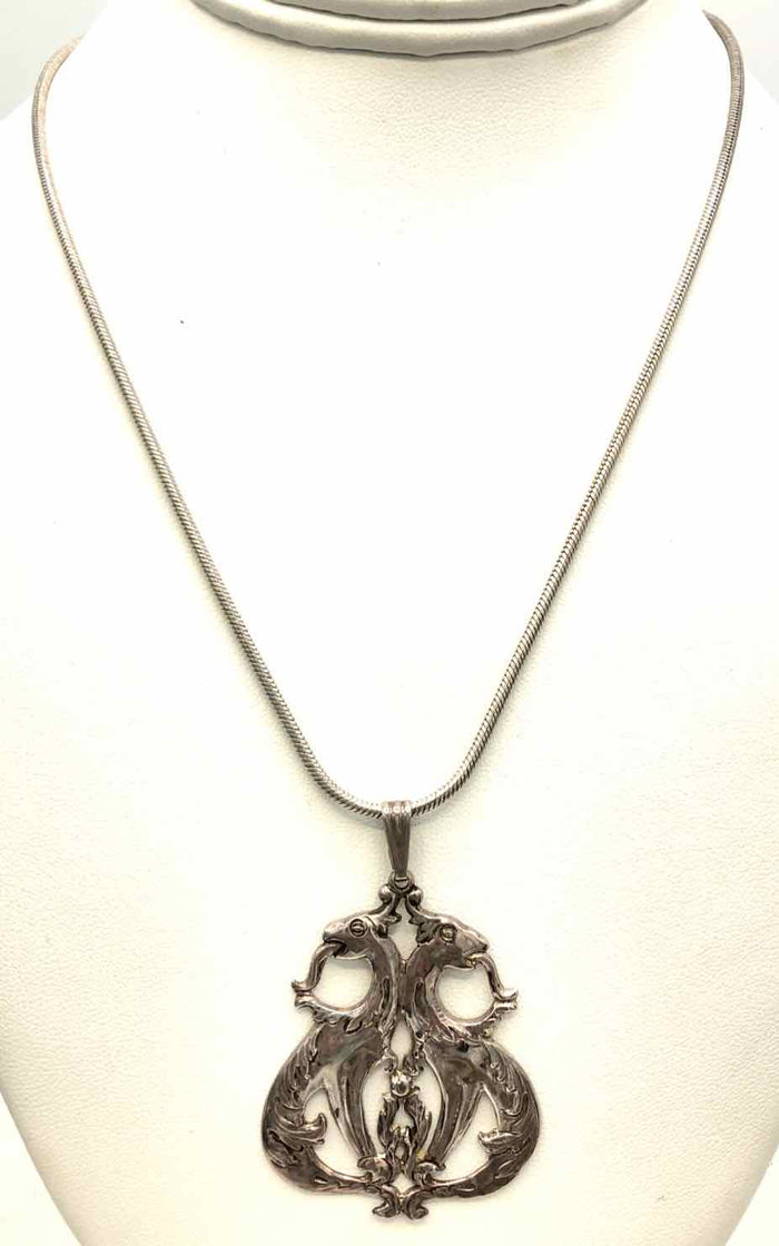 Sterling Silver Pendant on Chain 18" ss Necklace