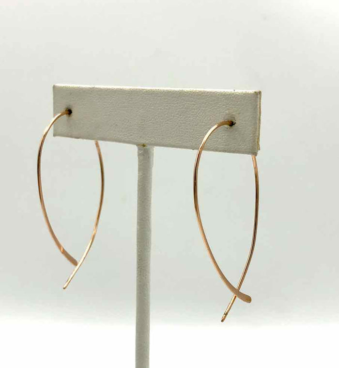 Rose Gold Tone Pre Loved Loop ss Earrings