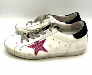 GOLDEN GOOSE White Pink Leather Made in Italy Sneaker Shoes