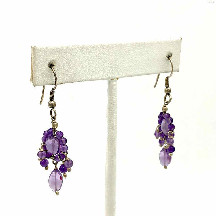 Lavender Sterling Silver Amythst Dangle ss Earrings