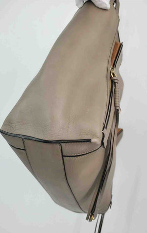 CHLOE Taupe Tan Leather Pre Loved Tote Purse