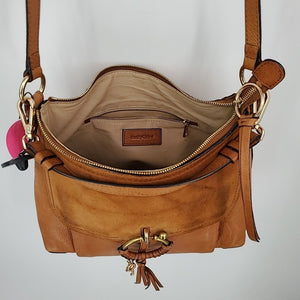 SEE BY CHLOE Caramel Brown Leather & Suede Pre Loved Purse