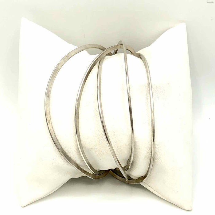 Sterling Silver Interlocking Bangle Set ss Bracelet