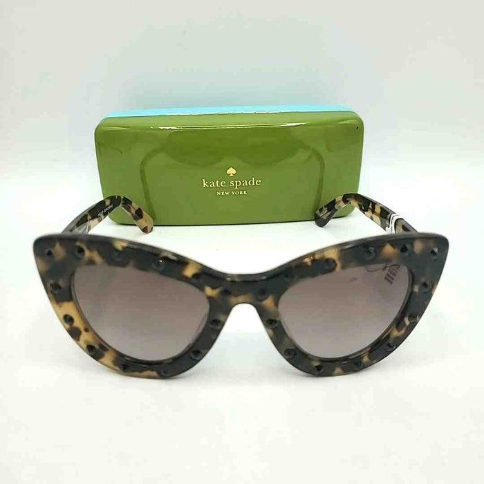 KATE SPADE Brown Black Tortoise Cat Eye Sunglasses w/case