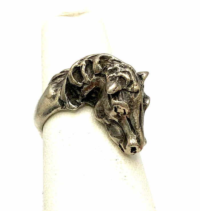 Sterling Silver horse SZ 6 Ring SS