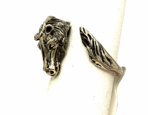 Sterling Silver horse SZ 6 Ring SS